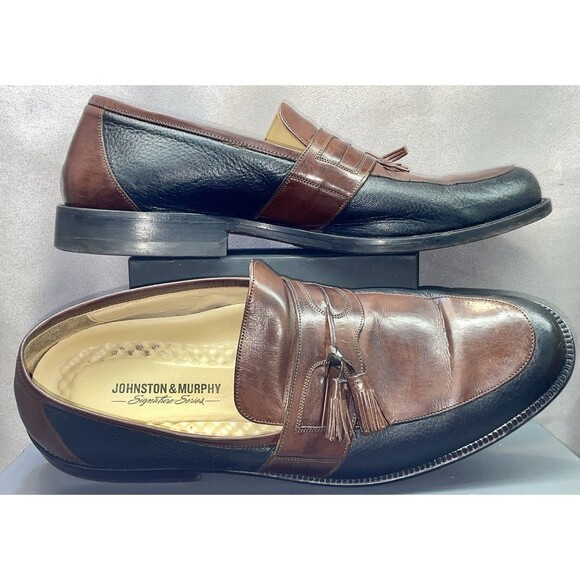Johnston & Murphy Signature Italian Black Brown Tassel Loafers Men’s Size 12 main image 8